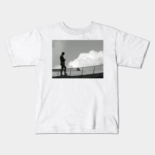 Bobby Moore statue among the clouds Wembley Stadium London Kids T-Shirt